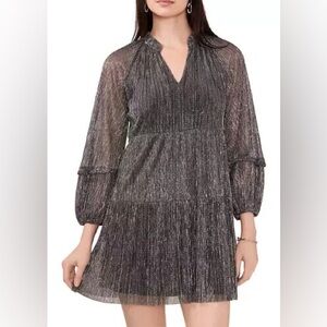 Silver Shimmer Sparkle Mini Dress Size Small